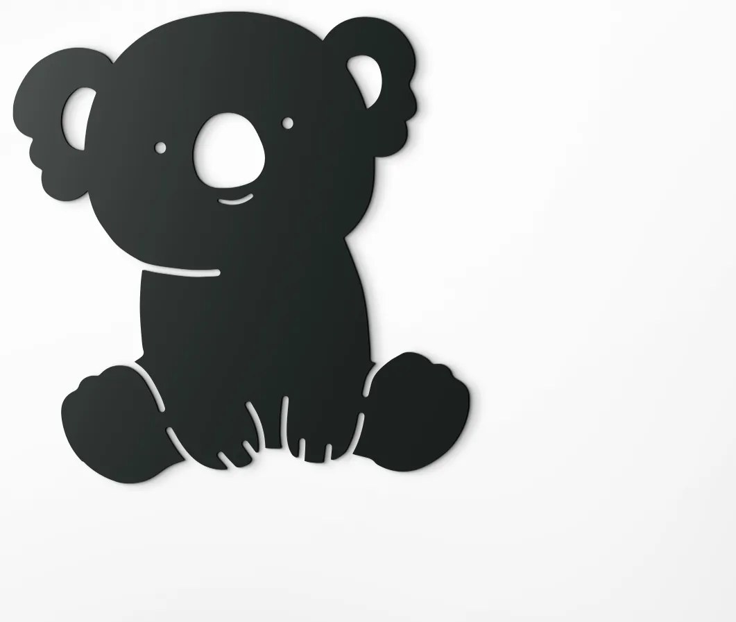 drevko Detská nálepka na stenu Koala Rozmer obrazu: 44,5 x 43 cm, Farba dekorácie: Čierna