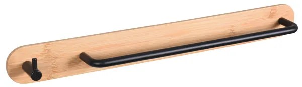 BISK Erga Plain, 1-háčik s držiakom na uteráky 400 mm, čierna matná-hnedá, ERG-08059