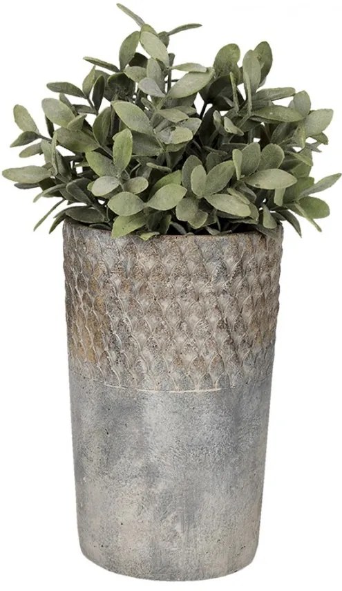 Šedý antik cementový vysoký kvetináč S - Ø 12*19 cm Šedý antik cementový vysoký kvetináč S - Ø 12*19 cm