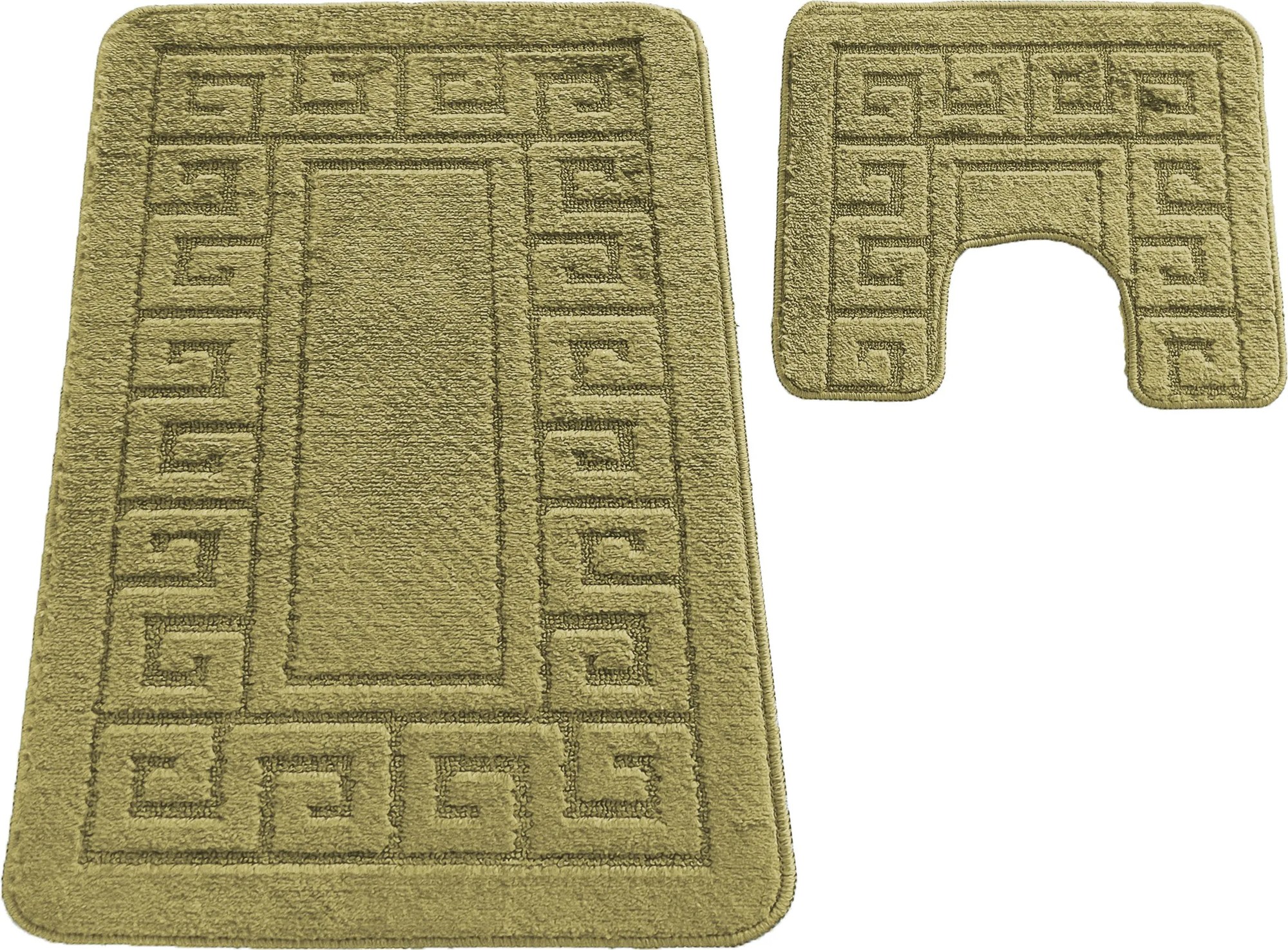 DY Kúpeľňová sada koberčekov s výrezom Montana Ethnic - khaki