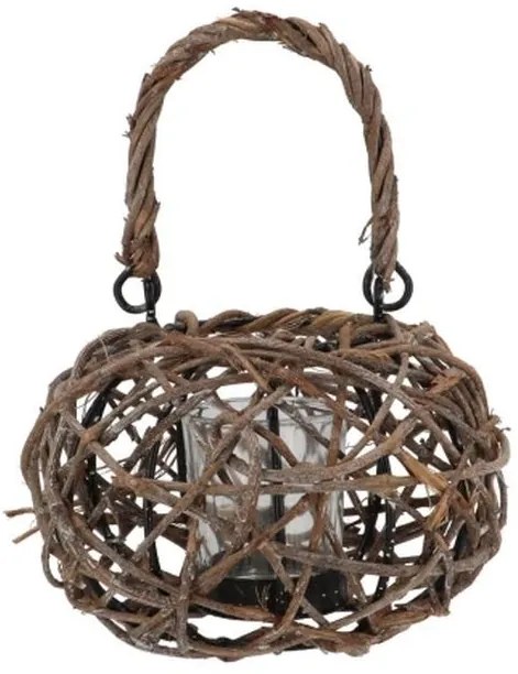 Prútený lampáš Mäsa Vine Wood - 16*12 cm Prútený lampáš Mäsa Vine Wood - 16*12 cm