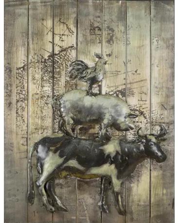 Kovový obraz na dreve 60x80 G160714