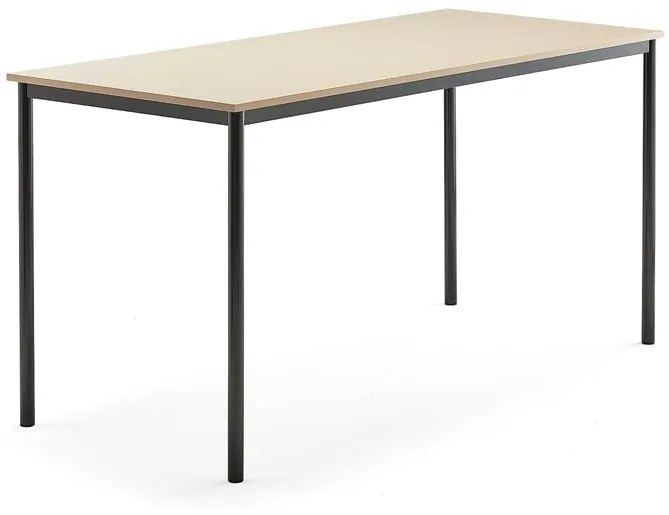 Stôl BORÅS, 1800x800x900 mm, laminát - breza, antracit