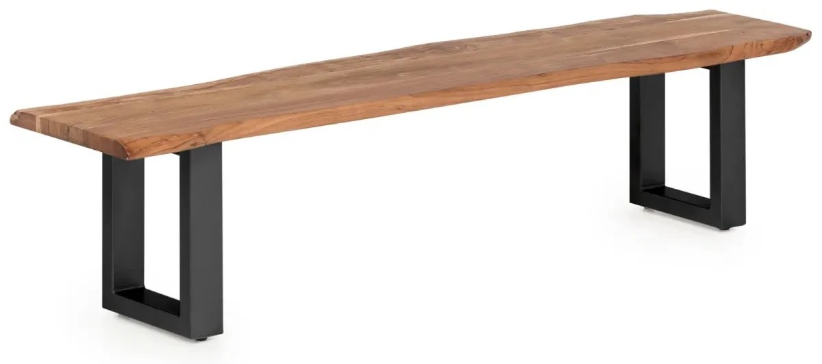 furniture-nabytek.cz - Masívna lavica Bullwer z akáciového dreva, lakovaná, čierna – 190×40 cm