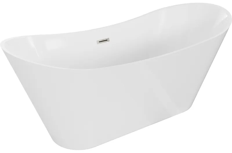 Mexen Celia, voľne stojaca vaňa 170 x 75 cm, biela, brúsená oceľ prepad, 52331707500-97