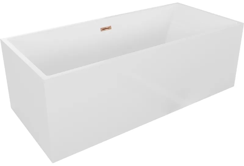 Mexen Vigo, voľne stojaca vaňa 178,5 x 80 cm, biela, ružové zlato prepad, 51251788000-60