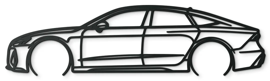 drevko Drevený obraz Audi RS7 Rozmer obrazu: 23 x 86 cm, Farba dekorácie: Čierna