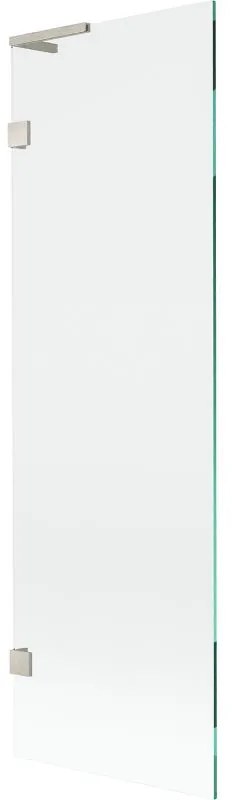 Mexen, Mexen Lunar L 1-krídlová vaňová zástena 60 x 150 cm, transparentná, brúsený nikel - 897L-060-000-97-00