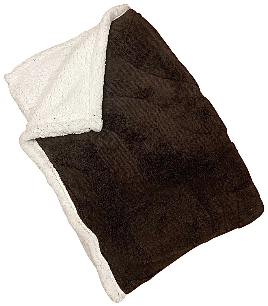 Deka luxury baranková z mikroplyšu Tmavo hnedá 200x230cm TiaHome