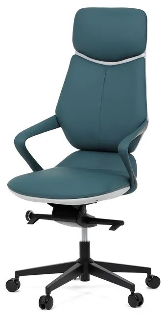 Autronic BONTEC Kancelárske kreslo, synchrónny mechanizmus, šedá ekokoža, KA-T8426 GREY Farba: Modrá