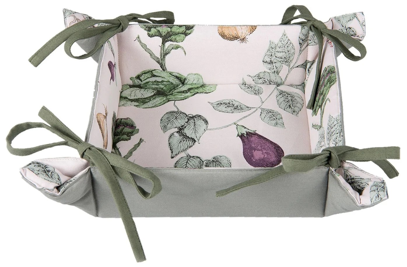 Textilné košíček na pečivo The Kitchen Garden - 35 * 35 * 8 cm