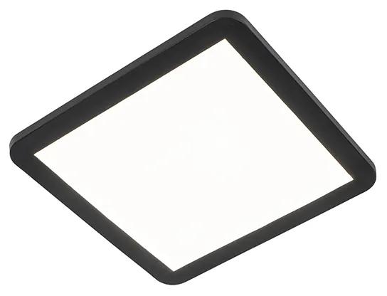 Stropné svietidlo čierne 30 cm vrátane LED 3-stupňového stmievača IP44 - Steve