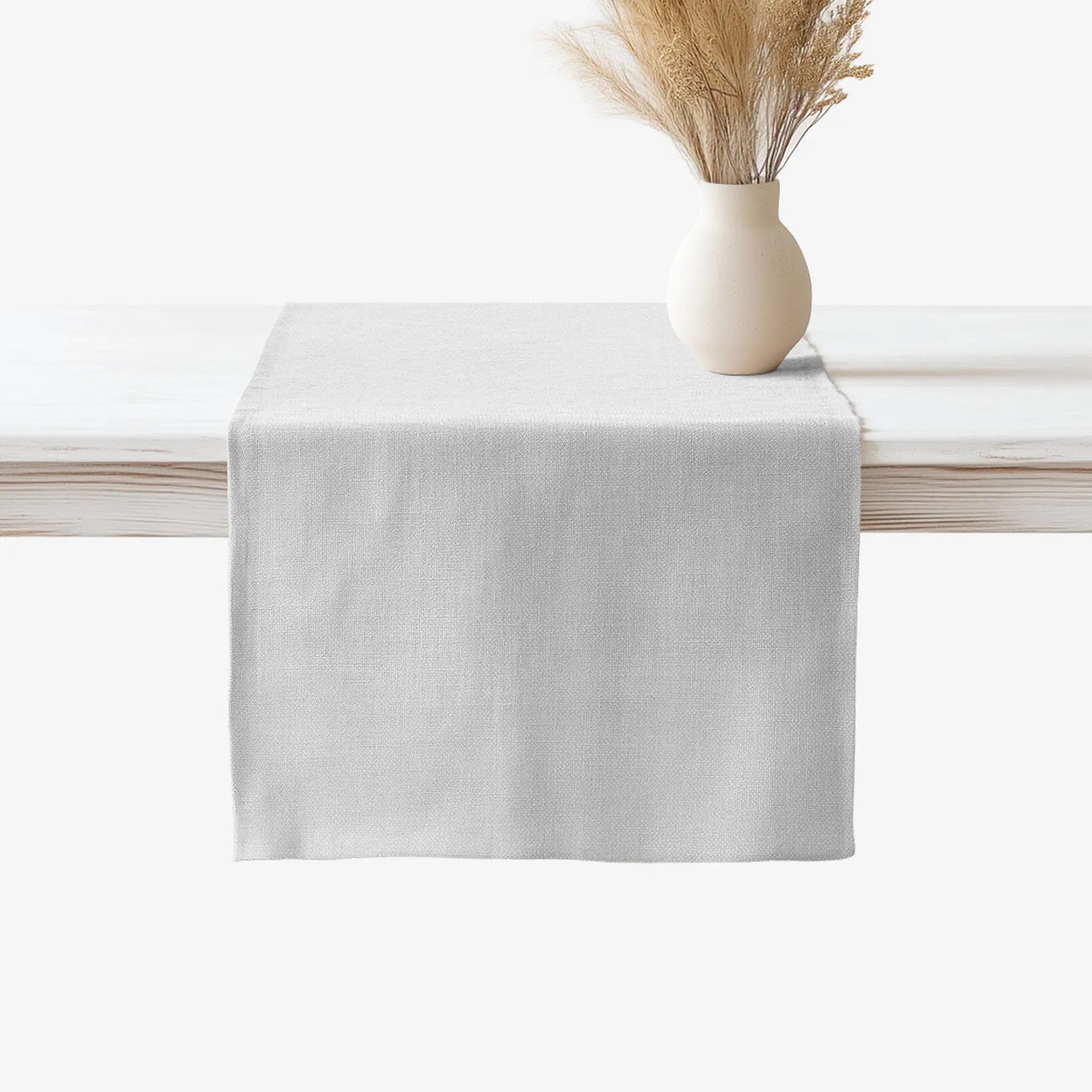 Goldea behúň na stôl z ľanovej zmesi - sivý 20x120 cm