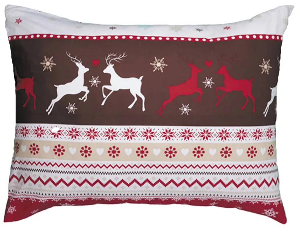 XPOSE® Flanelová obliečka na vankúš SANTA 70x90 cm