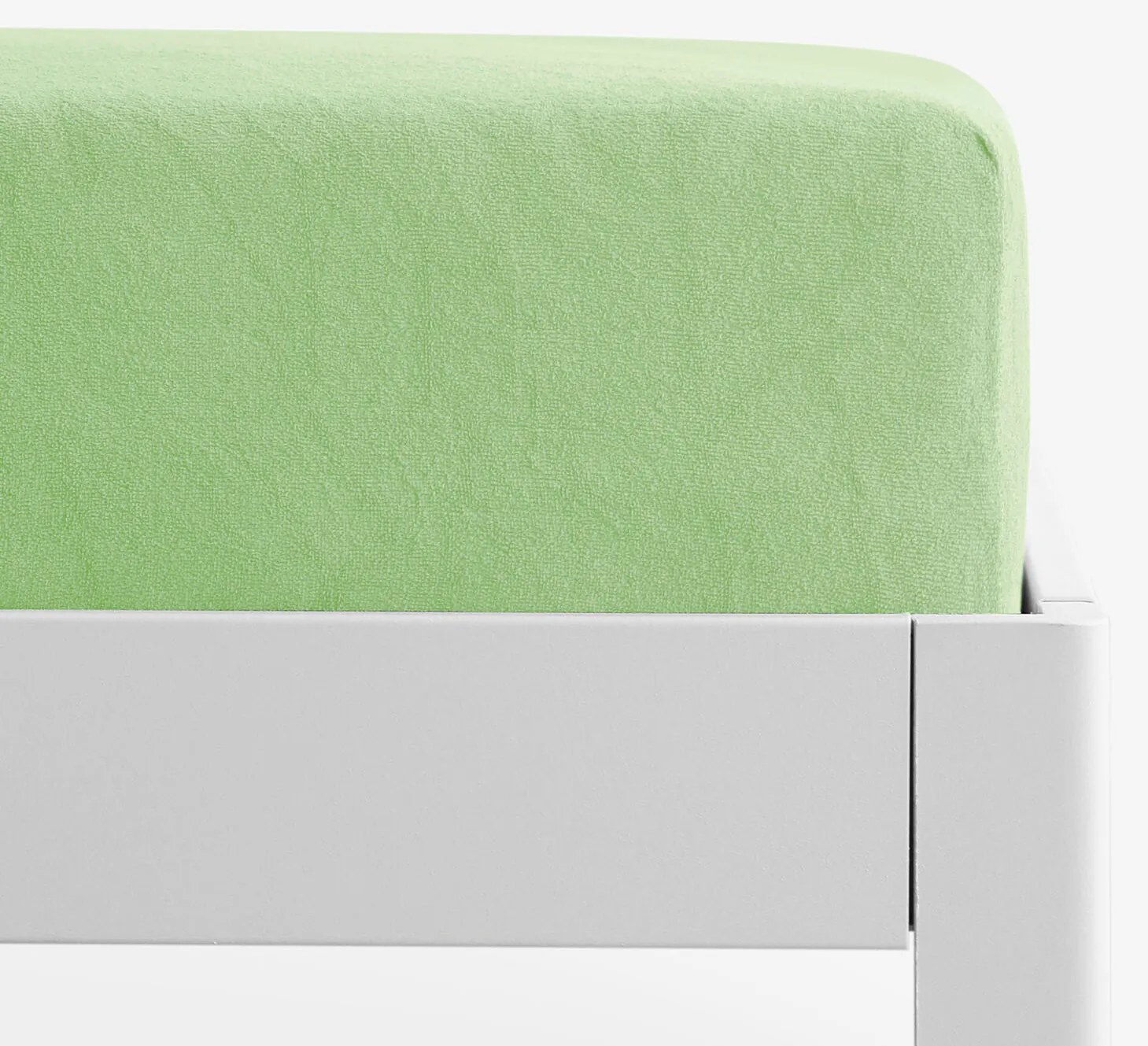 Goldea froté plachta s napínacou gumou - svetlo zelená 90 x 200 cm