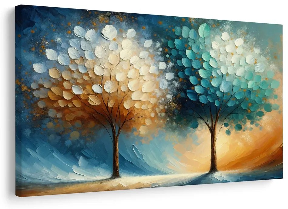 Obraz dva stromy života vo farbách