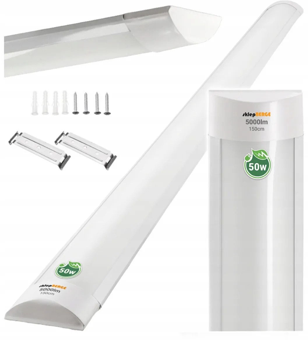 BERGE Prisadená LED lampa 150cm - 50W - 5000lm - IP20 - 4500K