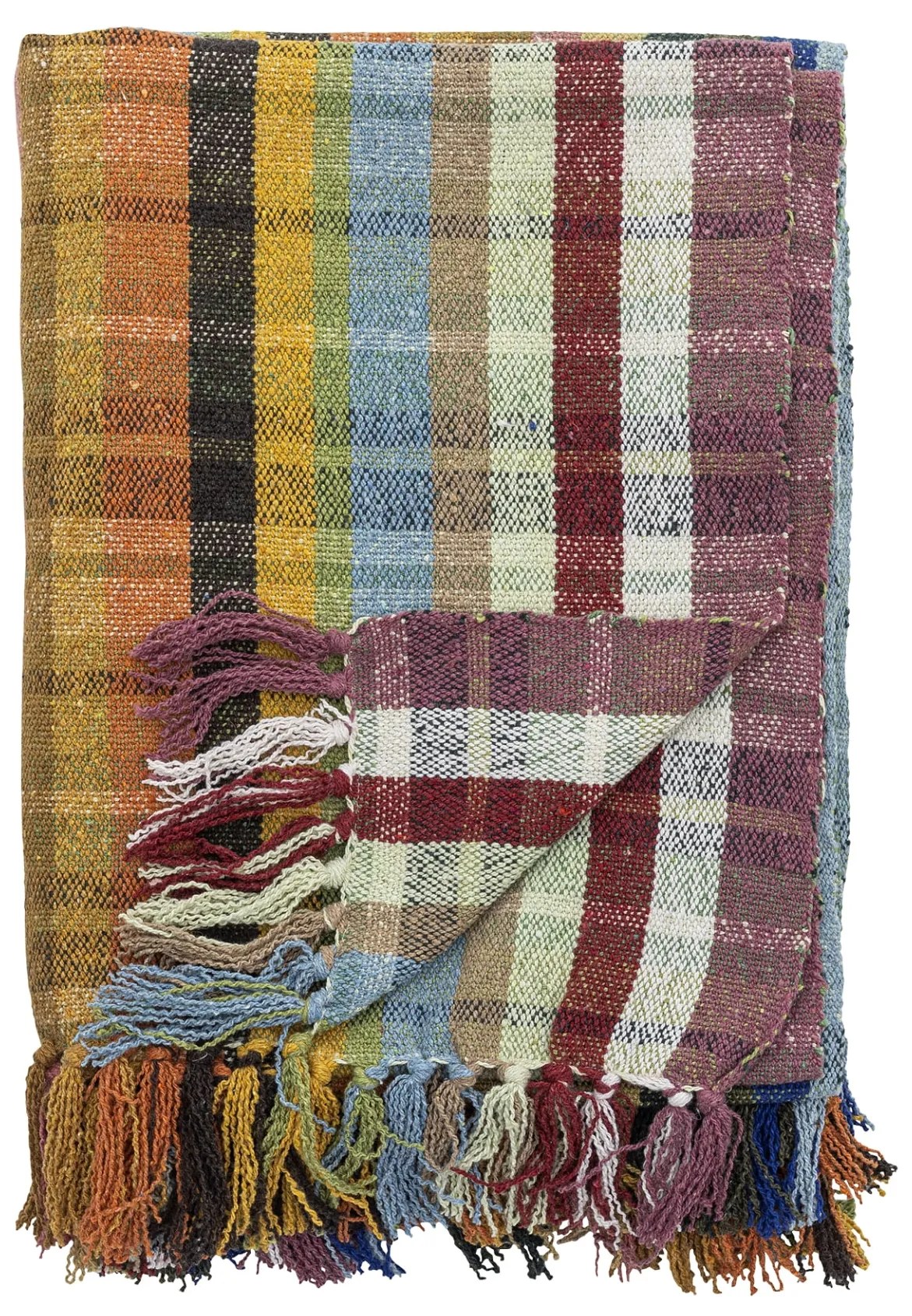 Bloomingville Prehoz z recyklovanej bavlny Elmy Orange 130 x 160 cm