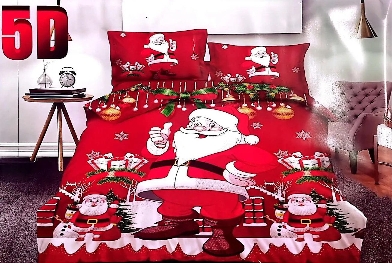 Obliečky Vianočný vzor A/3 Bavlna 7-dielna súprava