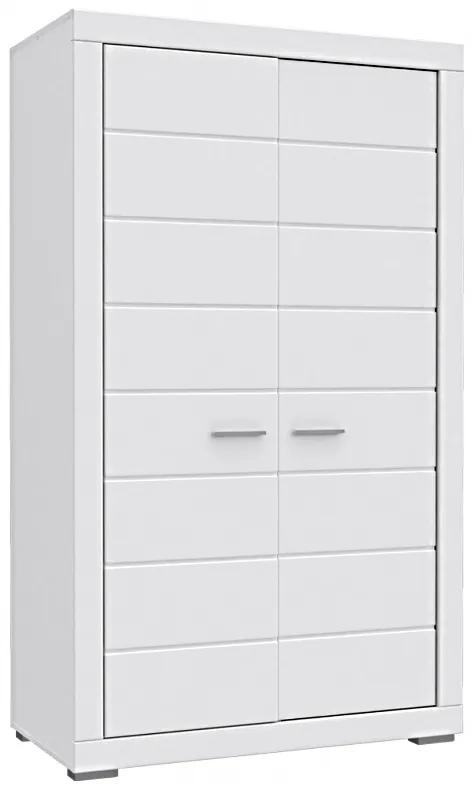 Šatníková skriňa Snow - biely odtieň