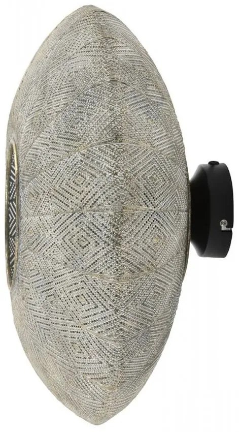 Zlatá kovová nástenná lampa s patinou Lavello - Ø 44 * 24cm Zlatá kovová nástenná lampa s patinou Lavello - Ø 44 * 24cm
