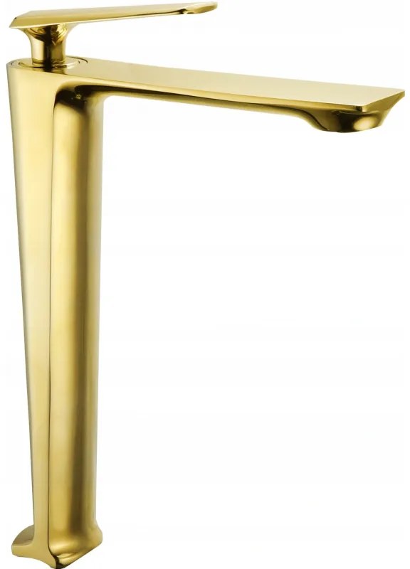 Mexen Ares vysoká umývadlová batéria, zlatá, 744110-50