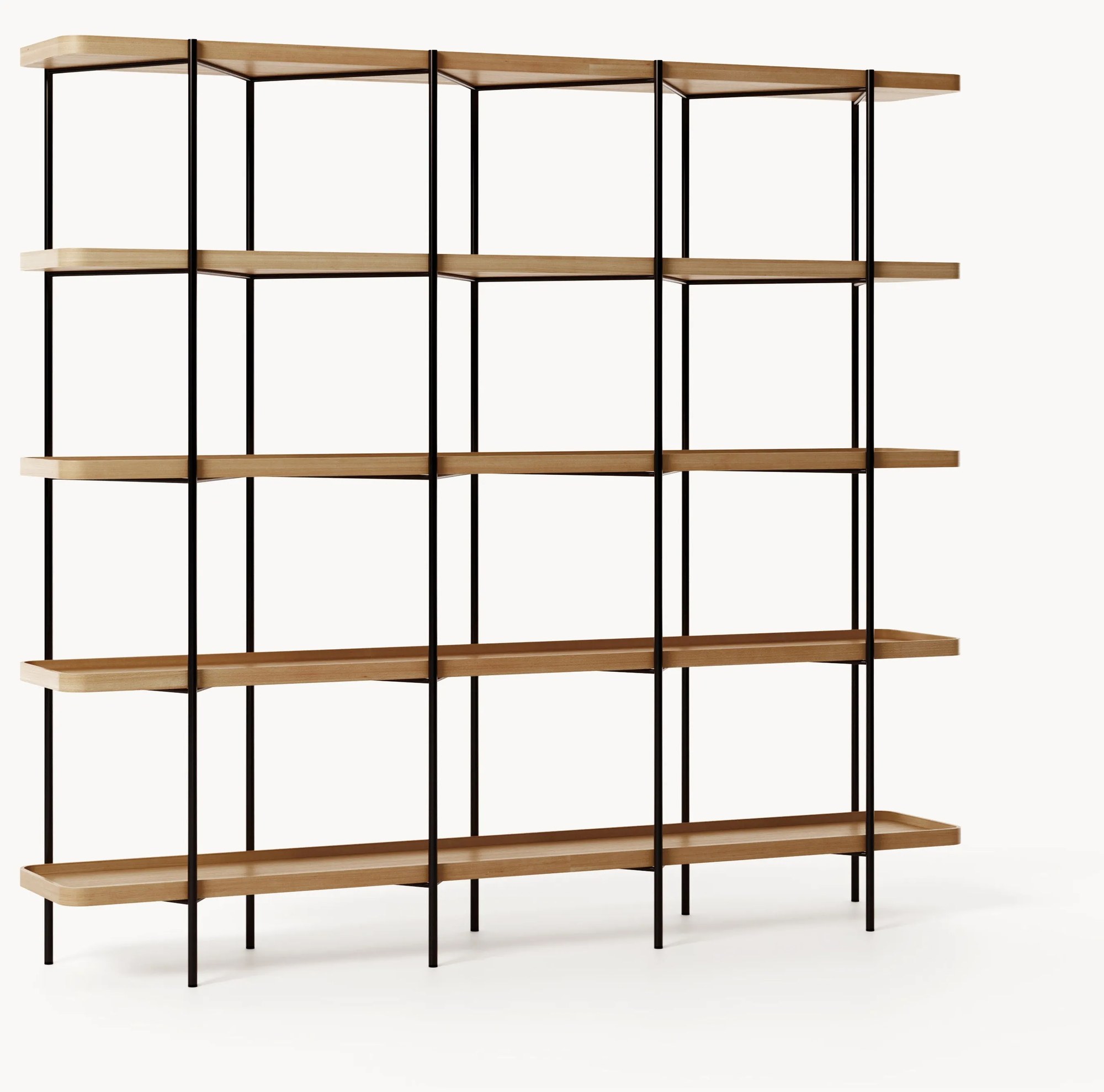 Veľký drevený regál Renee