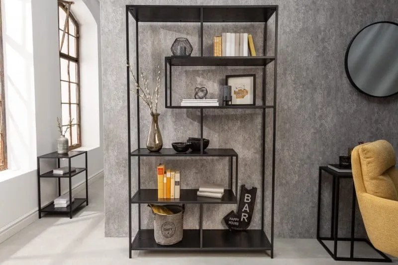 Polica Slim Line 185x115cm čierny jaseň