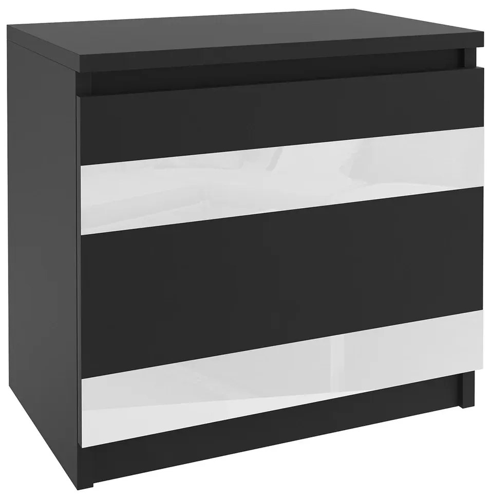 Nočný stolík Belini čierny MH SN1/0/B/B/W/0