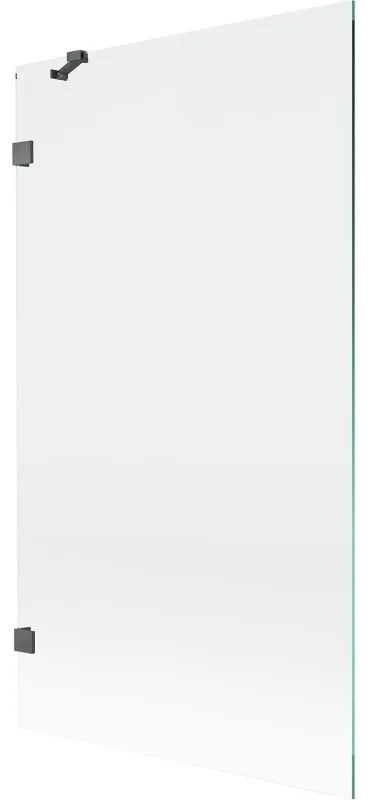 Mexen, Mexen Lunar 1-krídlová vaňová zástena 100 x 150 cm, transparentná, pištoľovo šedá kartáčovaná - 897-100-000-66-00