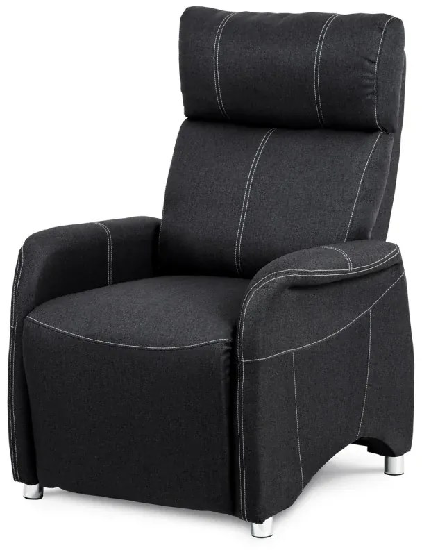 Sivé TV kreslo s mechanickým polohovaním