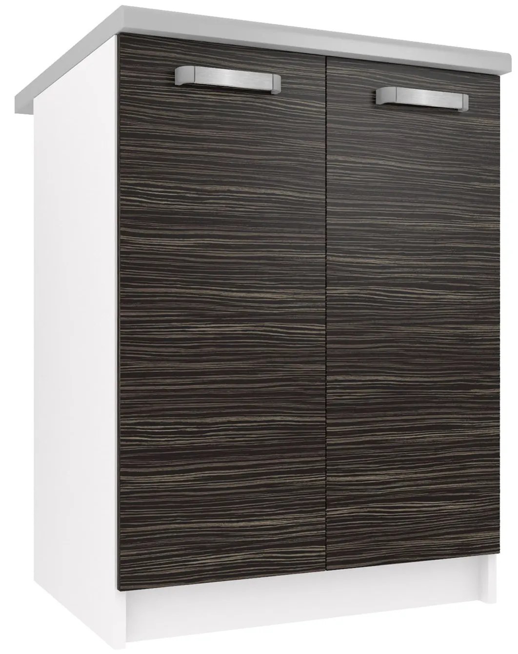 Kuchynská skrinka Belini spodná 60 cm eben kráľovský s pracovnou doskou TOR SD2-60/0/WT/HK/0/U