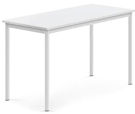 Stôl SONITUS, 1200x600x720 mm, HPL - biela, biela