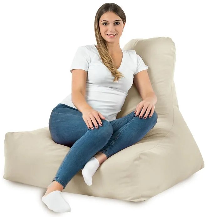 Sedací vak Bali Plyš Farba: Perlový