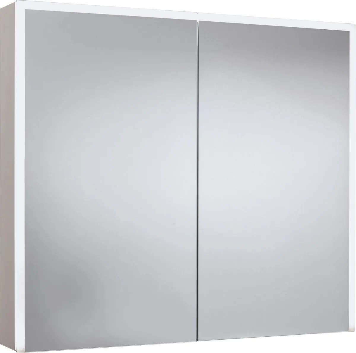 Aluminio Star Zrkadlová skrinka s LED osvetlením, 80 × 70 × 12 cm, strieborná