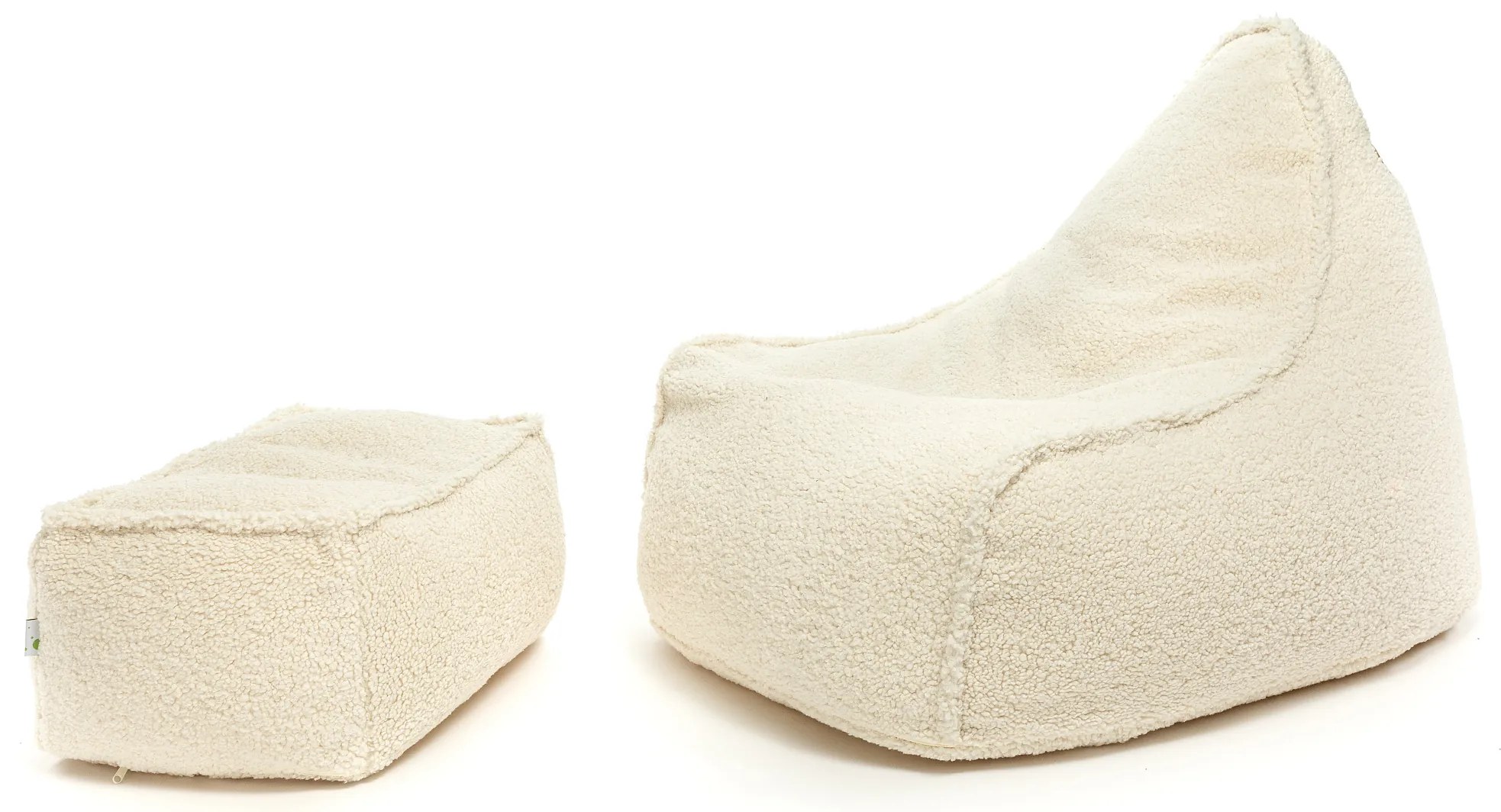 Sedací vak Mini Keiko + podnožník Baranček – s podnožníkom zadarmo Farba: SV23 - krémový