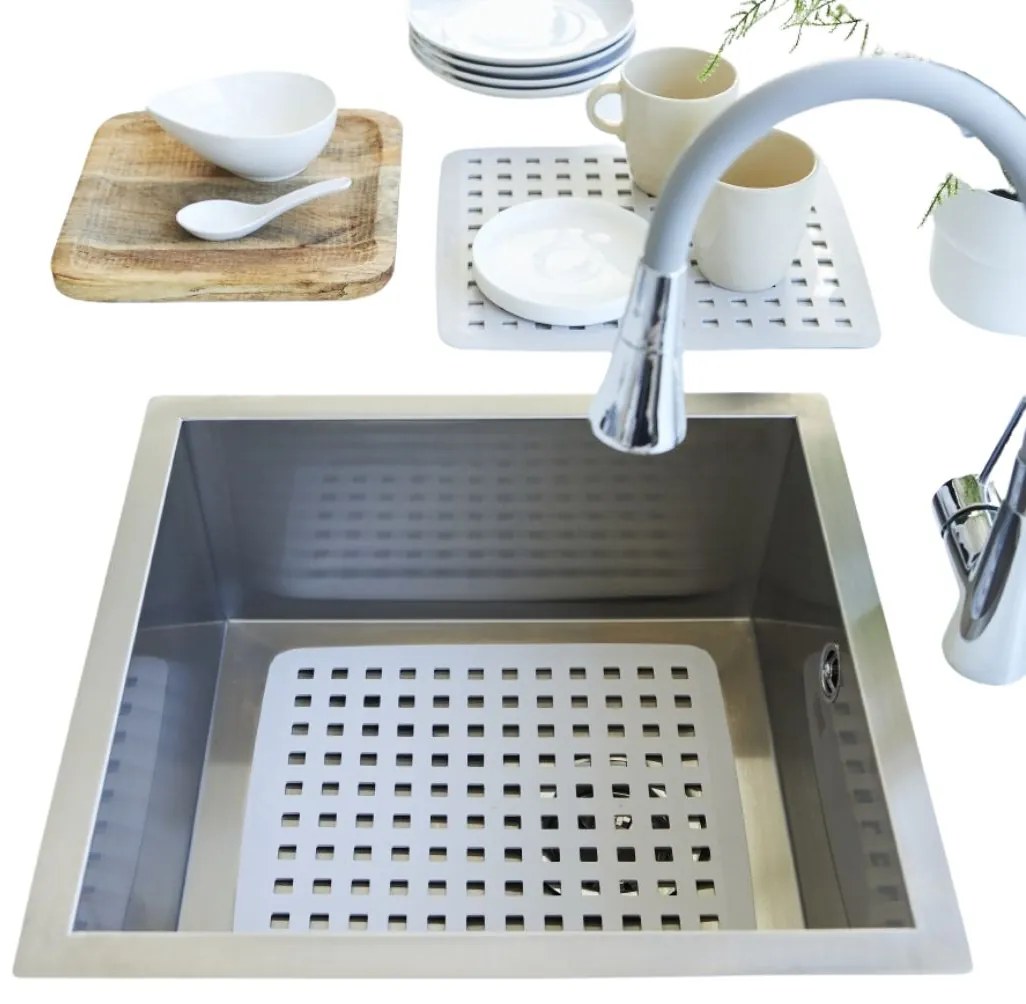 Ochranná podložka do drezu, sivá HYDRA 31 x 27 cm