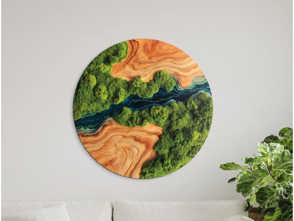 drevko | Tlačený machový obraz Vyváženosť (imitácia) 45 x 45 cm