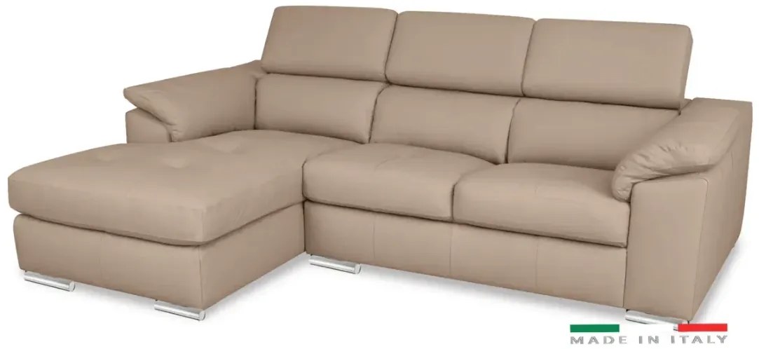 Kožená rohová sedacia súprava LOREN II, Ľavá, béžová (madras - 142 taupe)