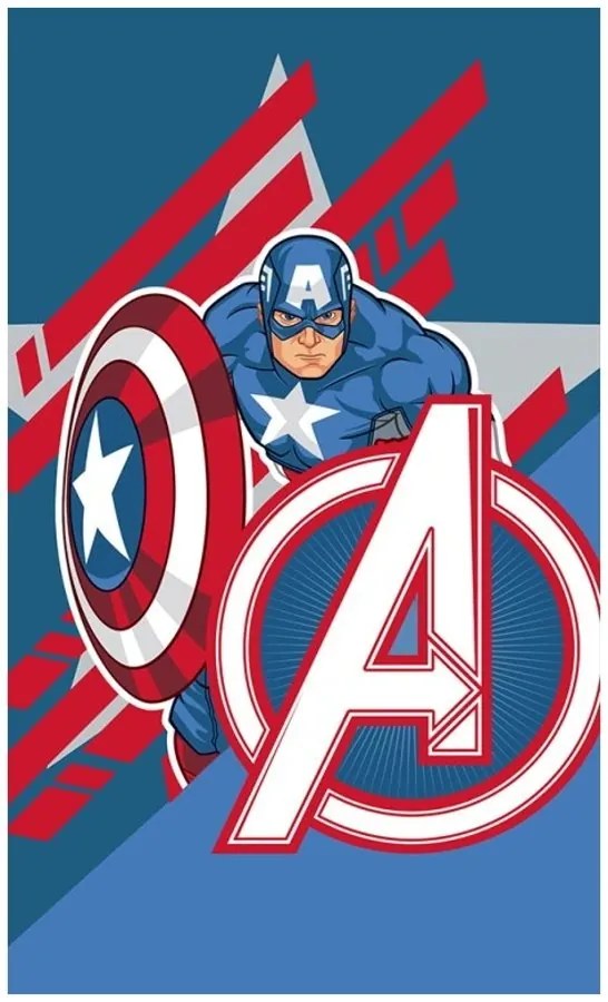 Detský uterák Avengers - motív Kapitán Amerika - 100% bavlna - 30 x 50 cm