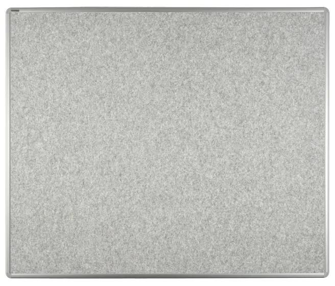 Textilná nástenka ekoTAB v hliníkovom ráme, 1200 x 900 mm, sivá