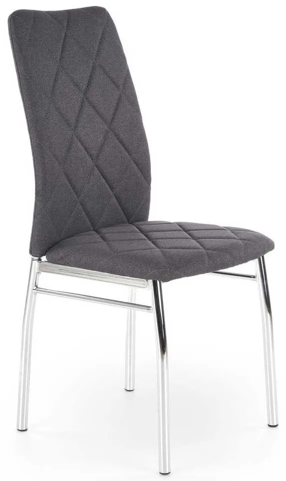 Jedálenská stolička Sabrina, sivá / strieborná