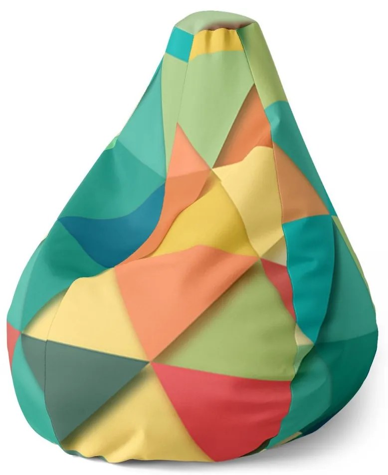 Sedací vak Pear trojuholníky, farebná