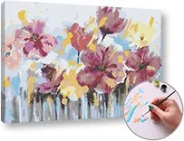 Maľovanie podľa čísel ABSTRAKT KVETY – nízka náročnosť