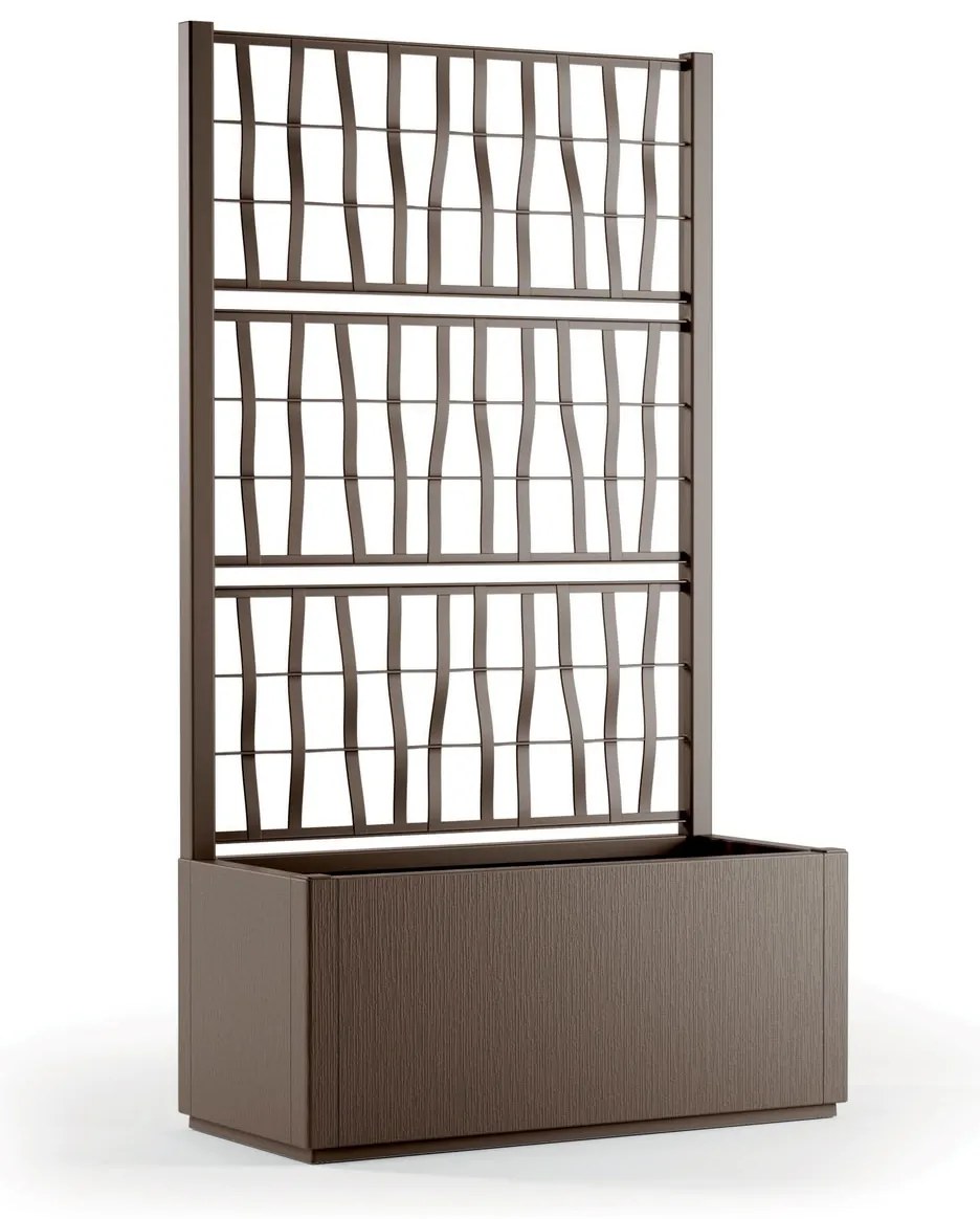 STEFANPLAST Kvetináč ETHICA s trelážou / mriežkou 80cm, svetlo šedý