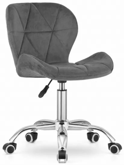 TRENDIE Zamatové otočné kreslo Manhattan tmavo sivé TRENDIE Zamatové otočné kreslo Manhattan tmavo sivé