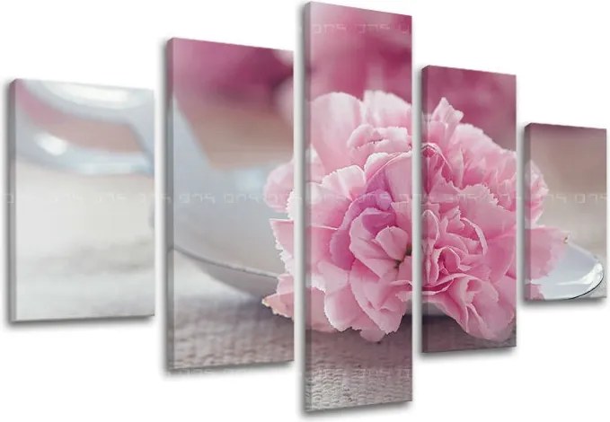 Obraz na stenu 5 dielny KVETY KV100E50 - 150x100 cm