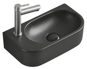 Mexen Viera, umývadlo na dosku 40x21x12 cm, pravé, čierna matná, 21274085R