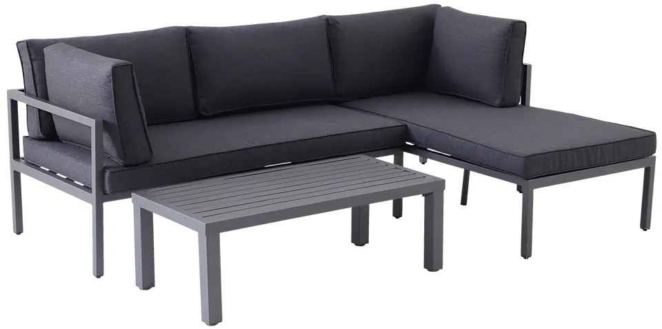 Sunfun Maja Sada lounge nábytku, 3 diely, hliník, polyester, antracit