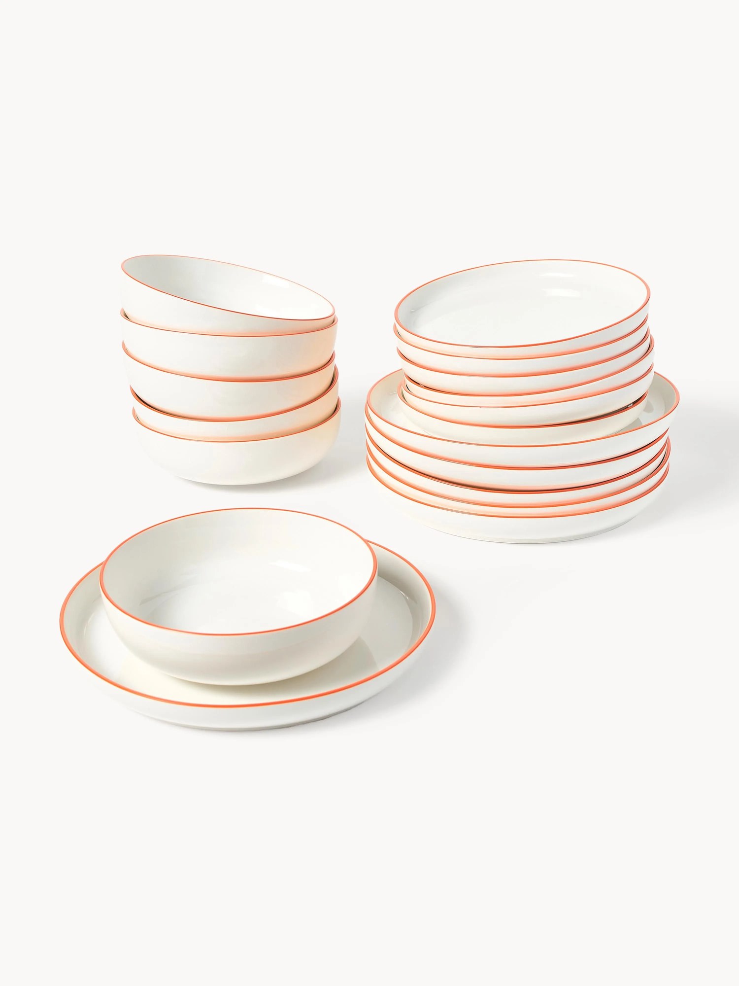Porcelánová súprava riadu Facile, 6 osôb, 18 ks
